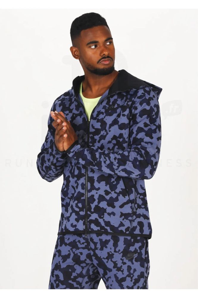 Мъжки комплект Nike Tech Fleece Diffused Blue Camo - размер XS