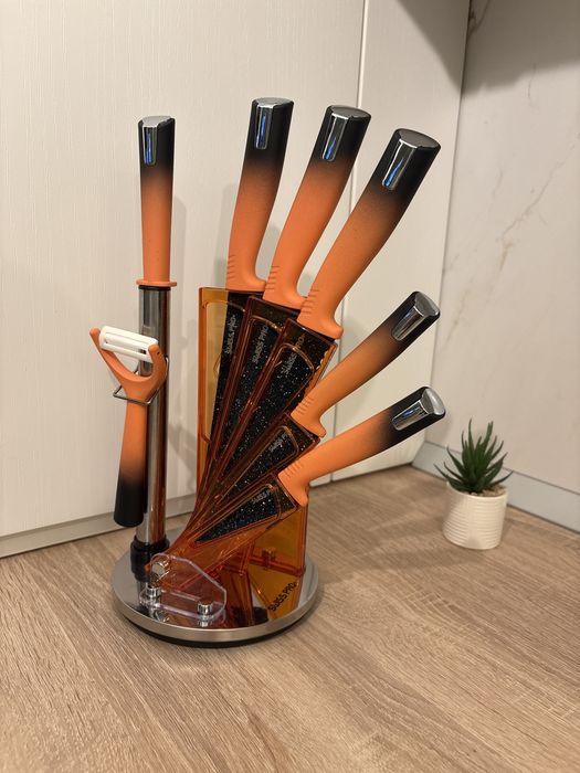 Set cutite bucatarie cu suport rotativ Swiss pro+