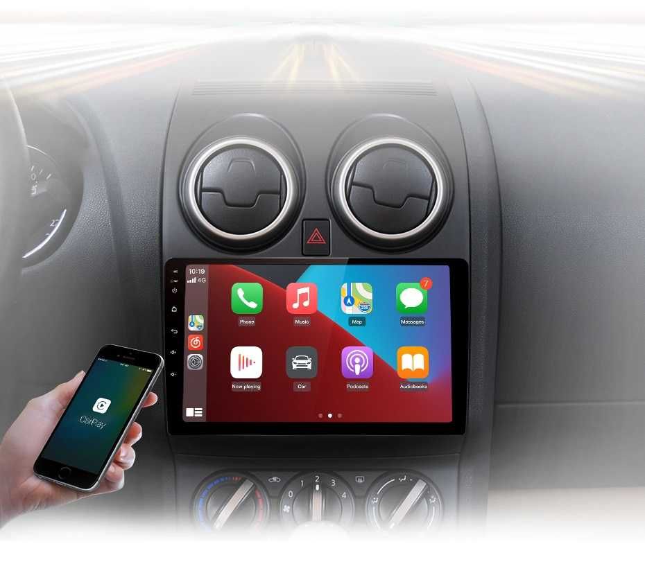Navigatie Android Dedicata Nissan Qashqai J10 (2007-2013), BT, Carplay