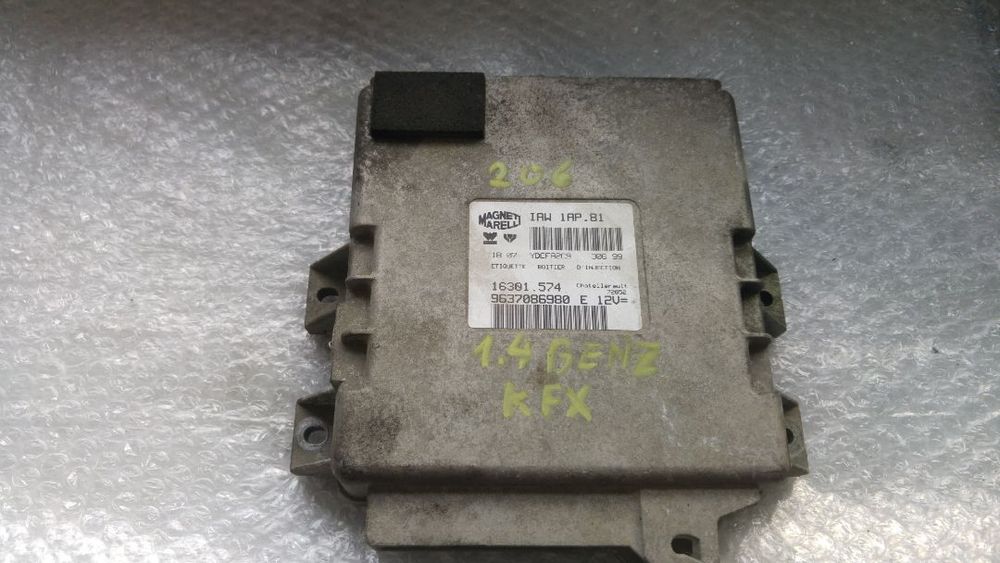 calculator motor ecu 1.4 b kfx peugeot 206 9637086980e 16301574