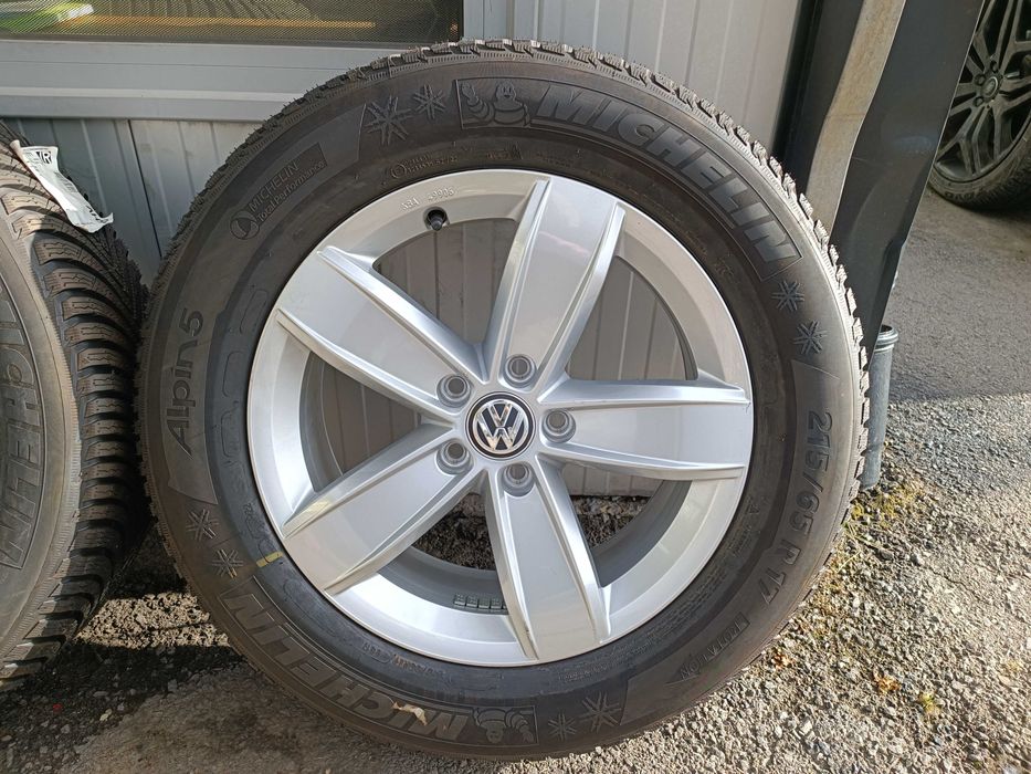 Нови ОРИГИНАЛНИ джанти 17 цола 5 112 за VW + Зимни гуми Michelin