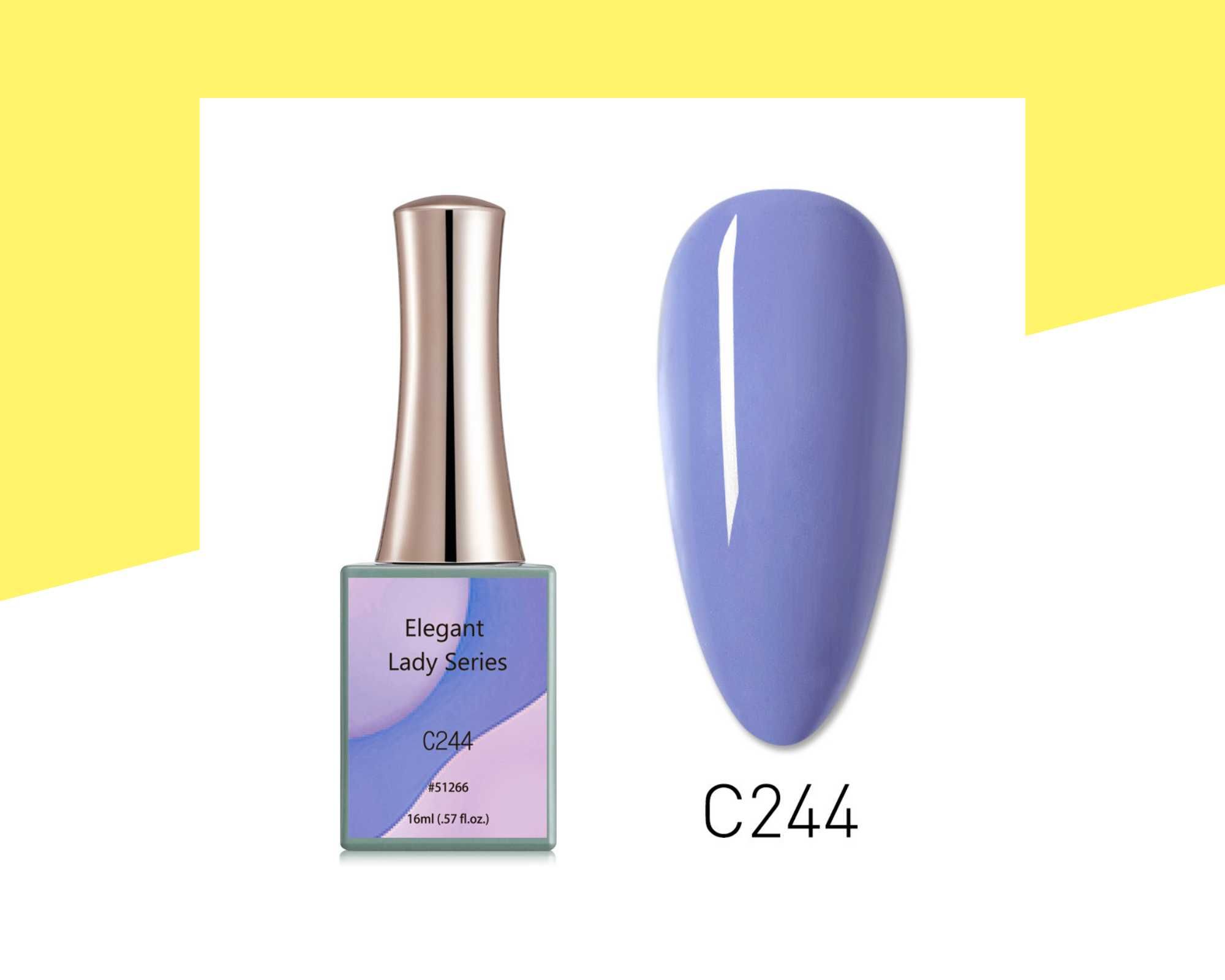 Професионален UV/LED гел лак "Elegant Lady" CANNI, лилаво-син - 16 мл.