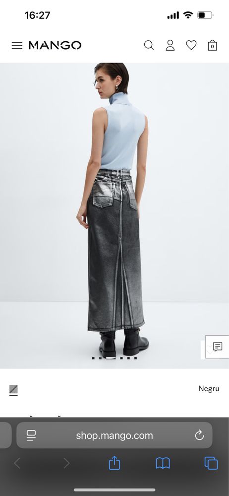 Fusta lunga mango xxs metalica