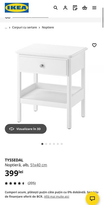 Set mobilier dormitor gama Tyssedal IKEA