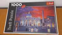 2 Puzzle Trefl Basilica San Pietro din Roma-1000 piese ambele