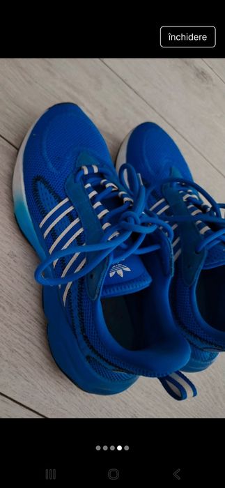Adidasi Zeno culore Bluebird cu linii albe marime 38.5