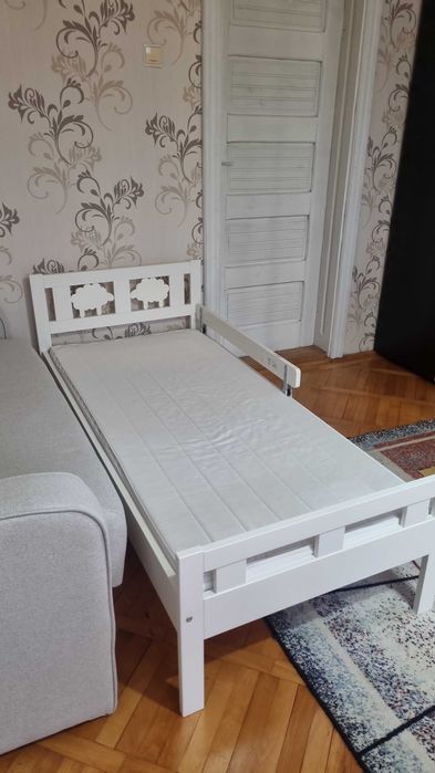 Pat KRITTER Cadru pat+somieră, alb, 70x160 cm