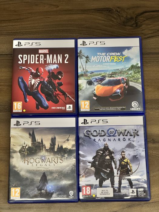 Spider Man 2 / The Crew Motorfest/ God Of War / Hogwarts Legacy