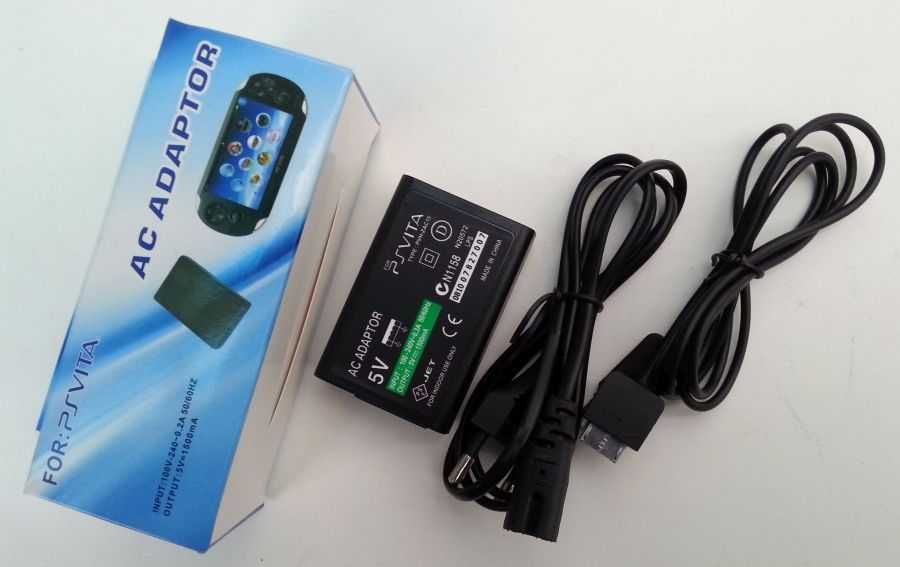 Зарядно • Адаптер + УСБ Кабел за ПС Вита # PS Vita PCH 1000