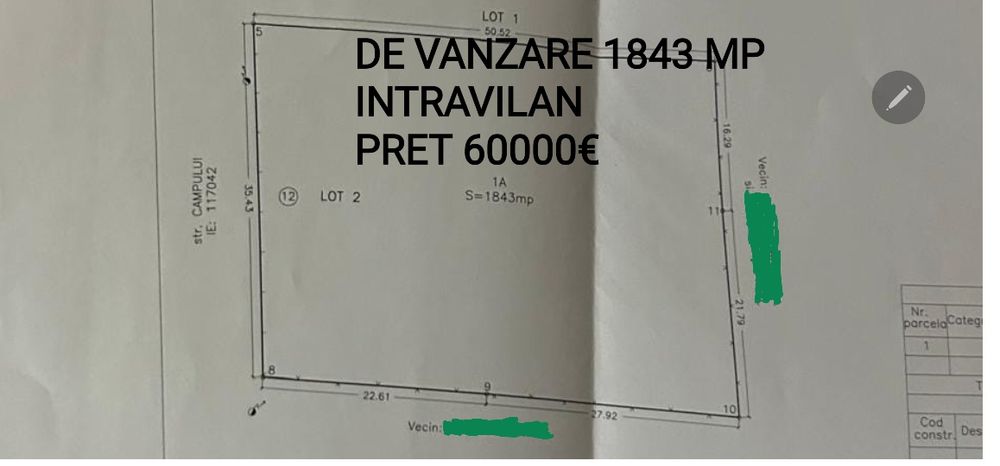 Vand teren intravilan Vadu