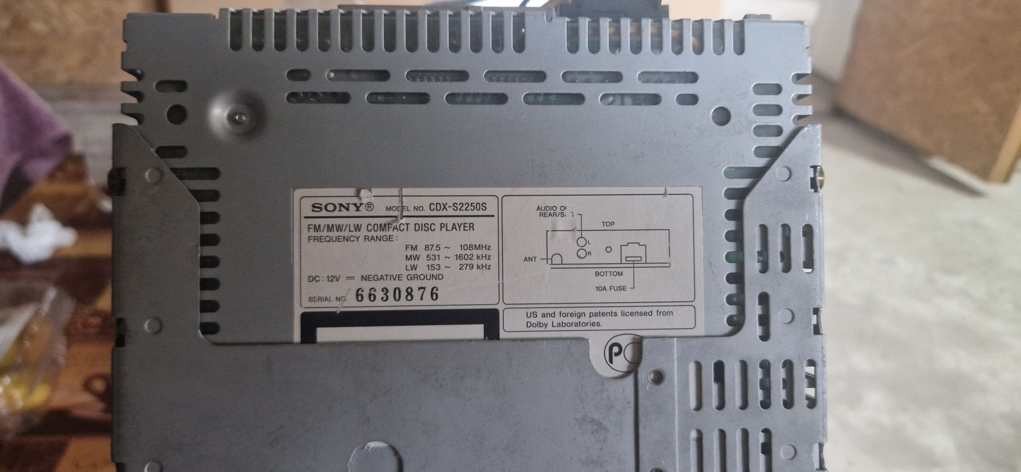 Radio cd mp3 auto SONY