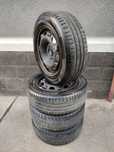 Vând Set Jante 5x100 + Cauciucuri 185/60/14 Vara Fabia Polo ibiza