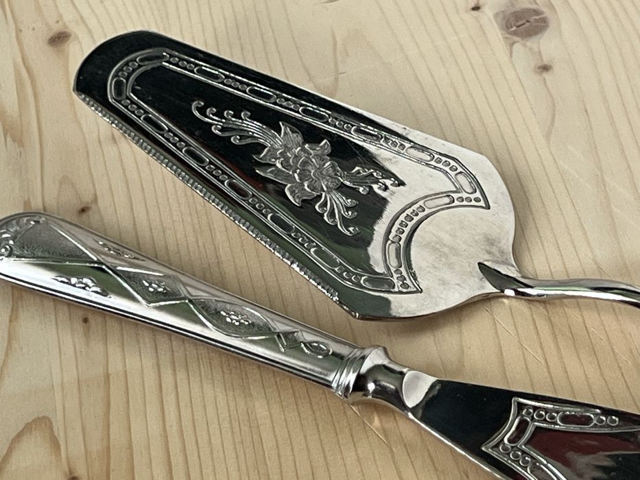 Set Servire Tort/Prajituri Placat cu Argint