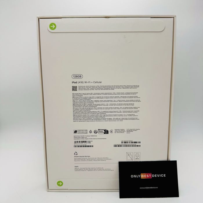  iPad A16 WI-FI + Cell 128GB Silver