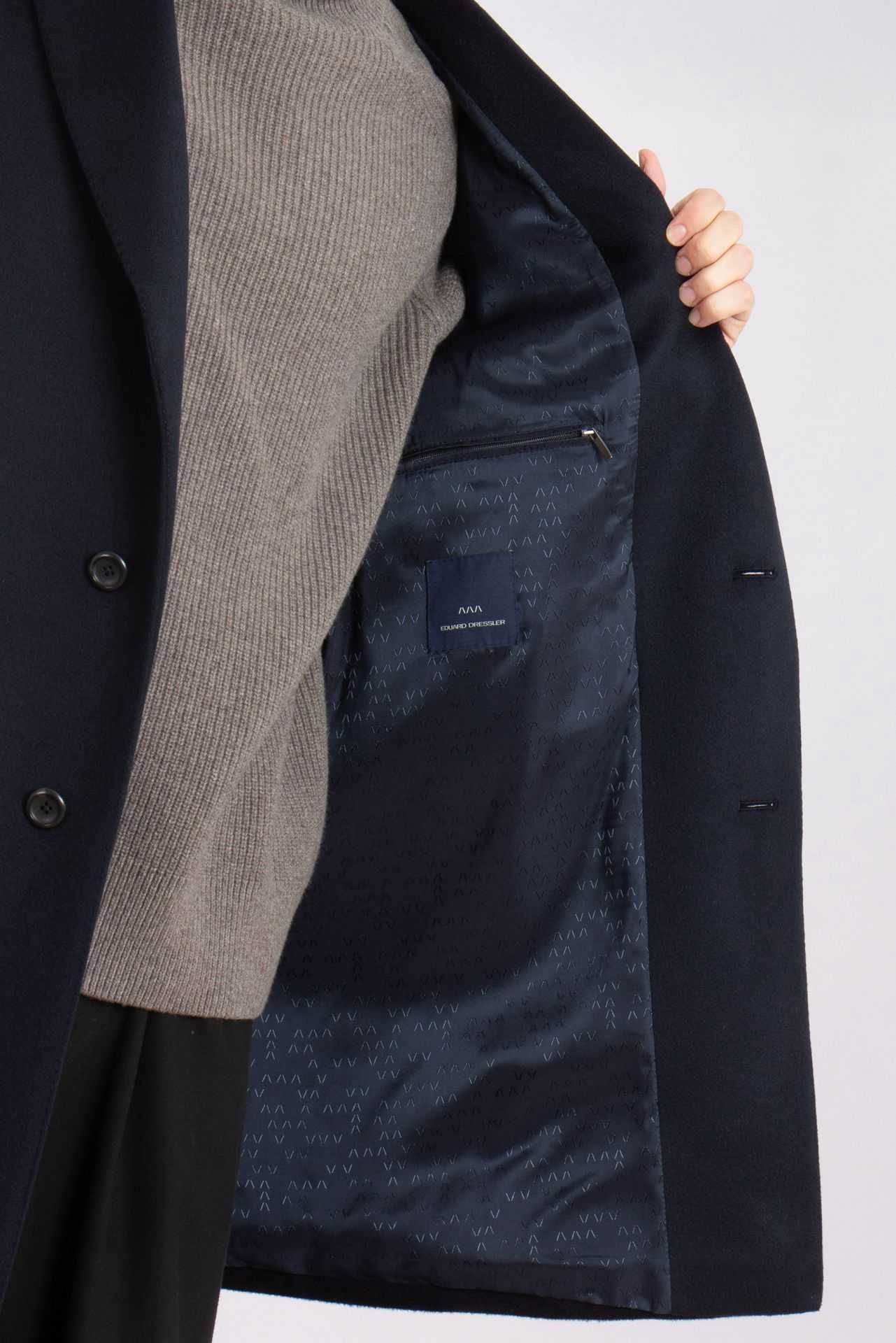 Palton de lux 54 XXL casmir Eduard Dressler NOU 100% casmir negru