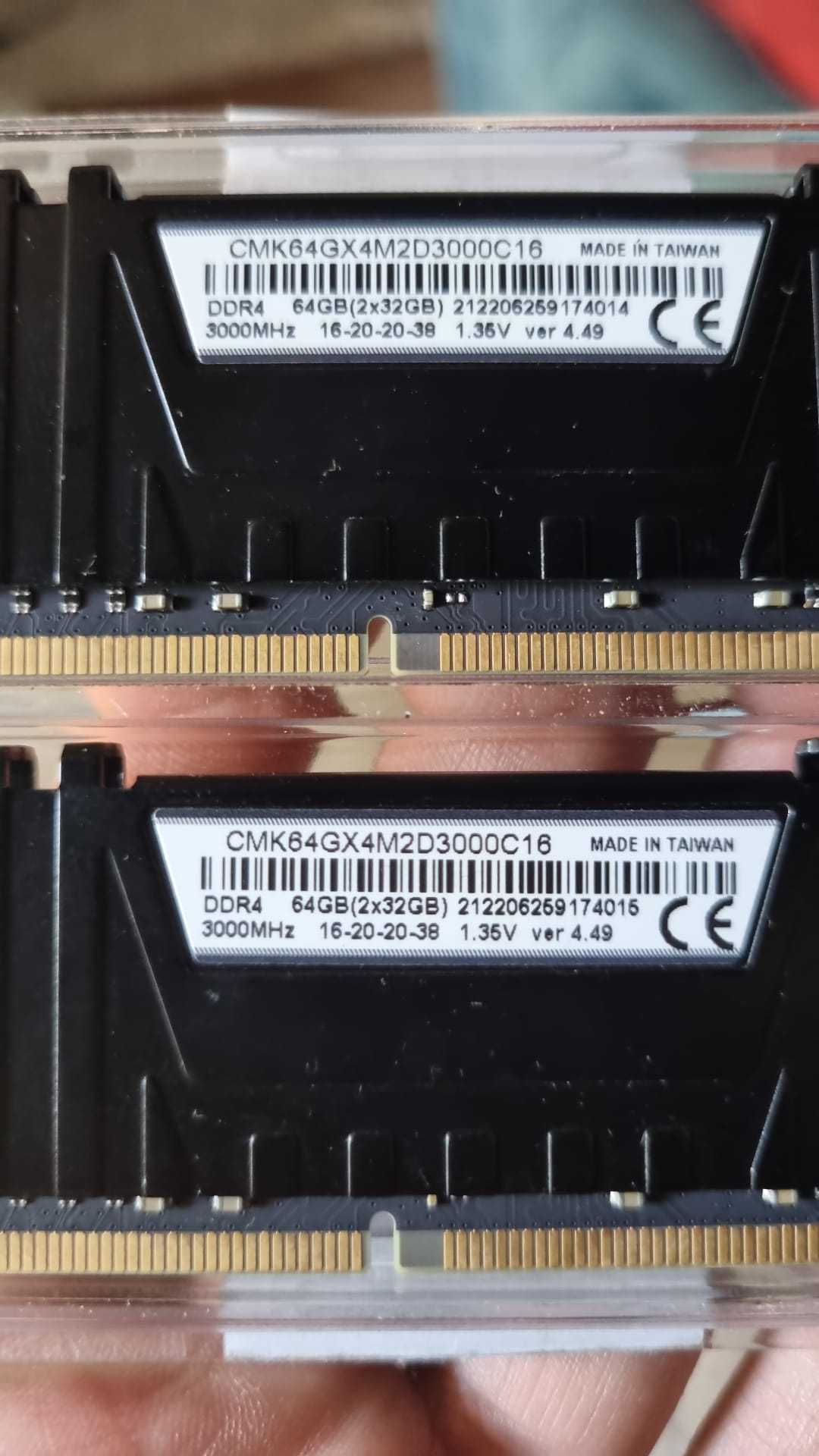 Memorie 64BG DDR4 2x32GB Vengeace LPX nefolosite 3000 MHZ