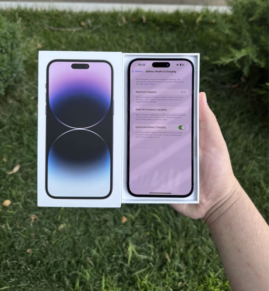 Iphone 14 Pro Max Esim Ideal 128 gb yomkst 87 radnoy hama joy ishlidi