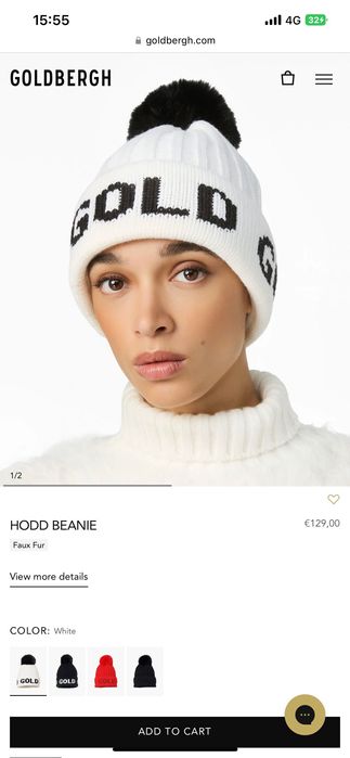 Шапка за ски с пух Goldbergh