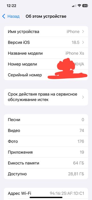 iPhone Xs 64 gb