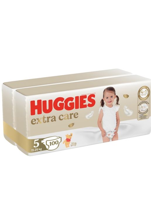 Pachet scutece Huggies Extra Care 5, 11-25 kg, 100 buc
