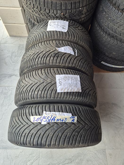 Vând cauciucuri 205/55/16 M+S set complet imp Germania