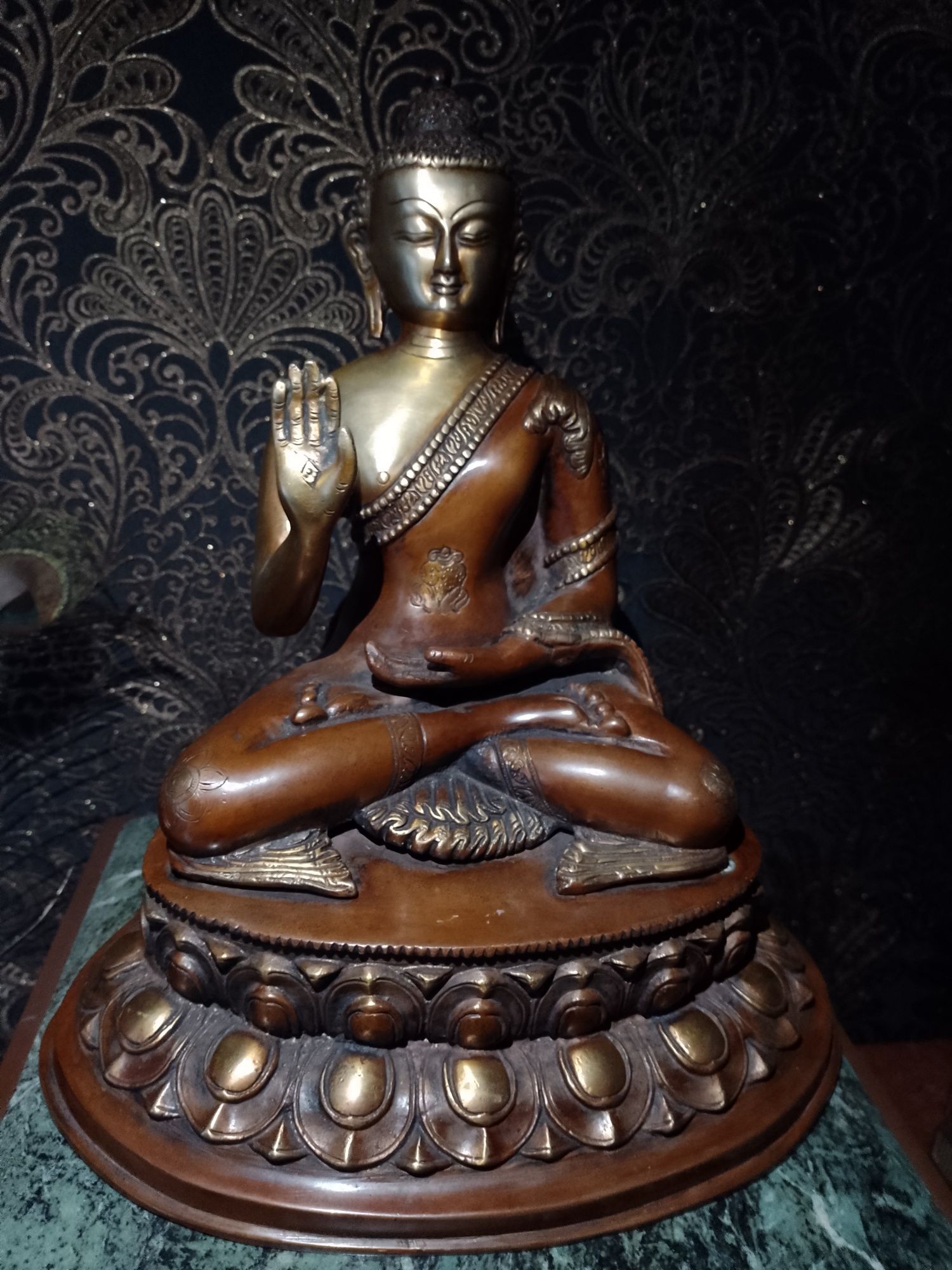 Sculptura de dimensiuni impresionante piesa colecție Buddha din bronz