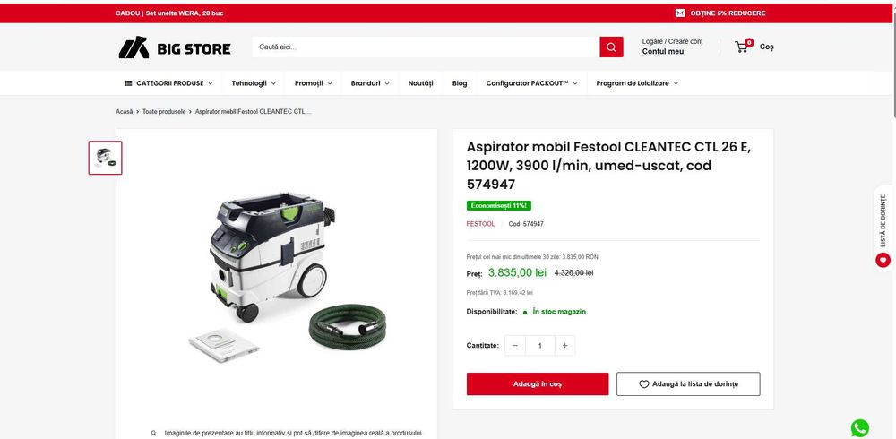 Aspirator FESTOOL CTL 26 E