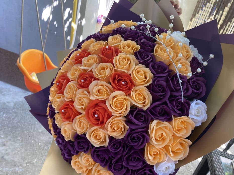 Buchete trandafiri din sapun