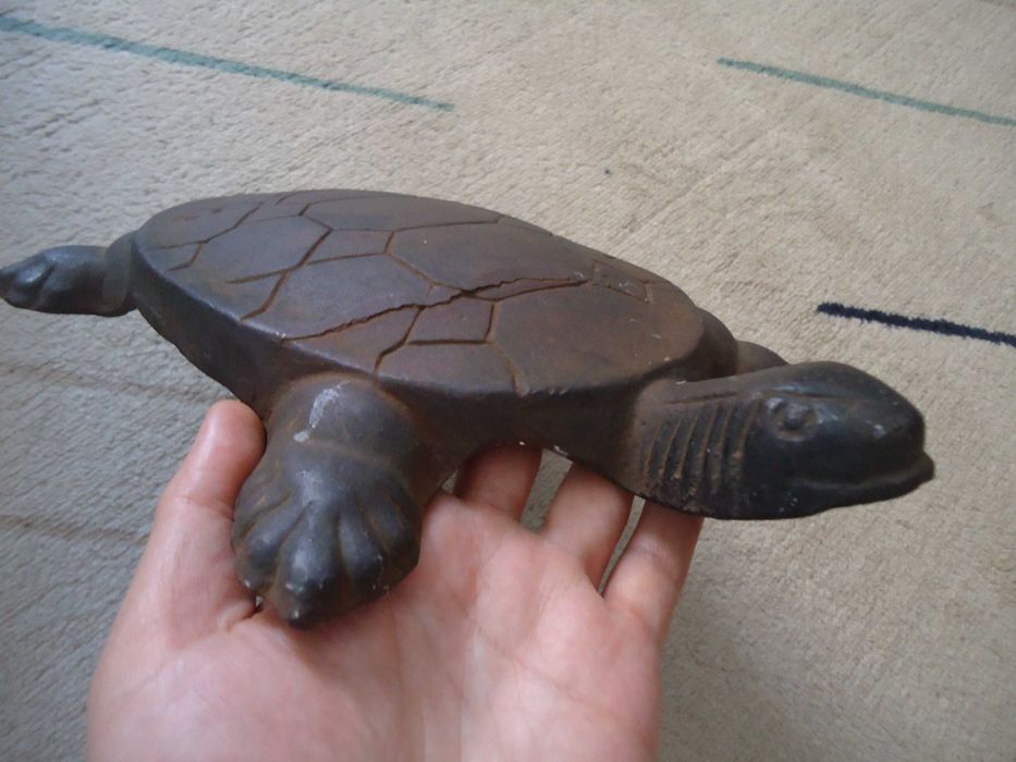 Стар чугунен метален стопер подпора за врата костенурка