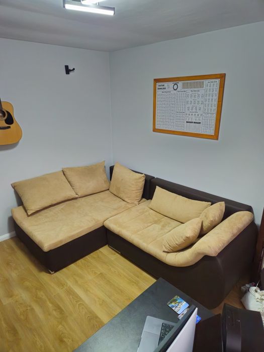 Canapea colțar Mobexpert MINIDIAZ maro extensibil