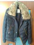 Geaca dama/fete Bershka de iarna, mar. M, cul. bleumarin