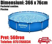 Piscina Rotunda Copii Familie Cadru Metalic 366x76cm LivratGRATUIT CJ