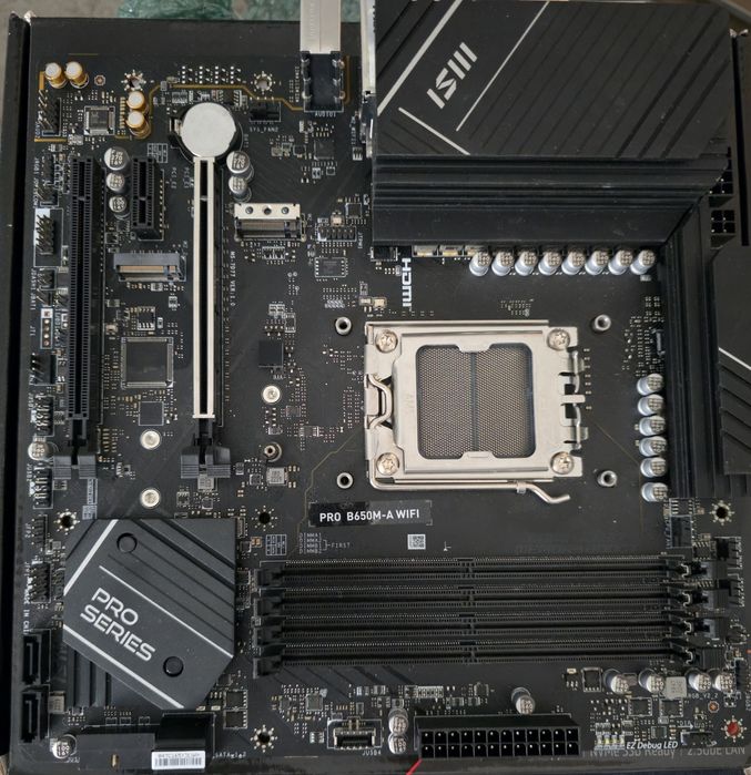 Msi b650m-a Pro wifi pin posibil îndoiți, bootează parțial