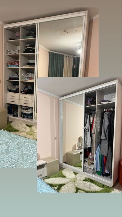 Платяной шкаф и визажный столик