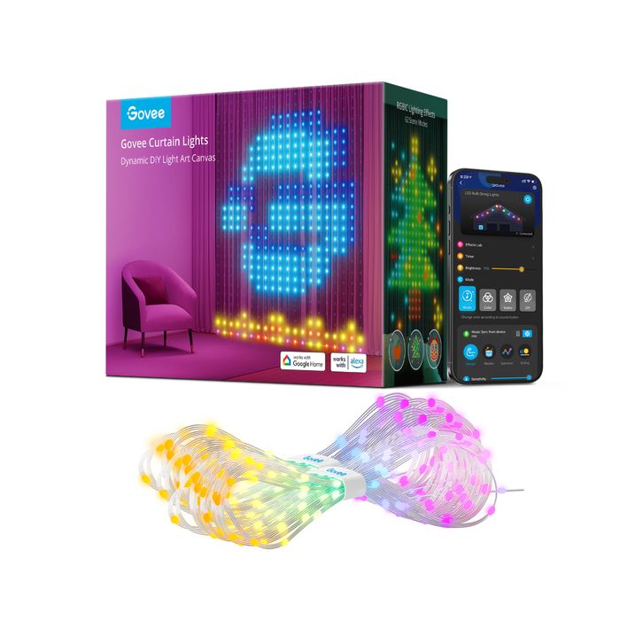 светлинно шоу с Govee RGBIC 2броя завеси Govee Curtain Lights
