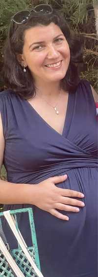 Rochie gravida Envie de Fraise Divine albastru inchis