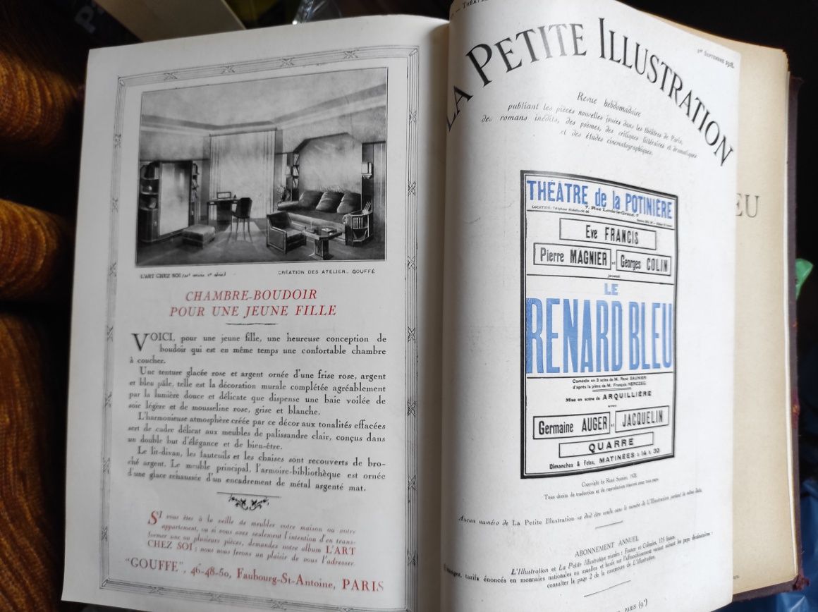 La Petite Illustration -  piese de Teatru jucate la Paris , 1928
