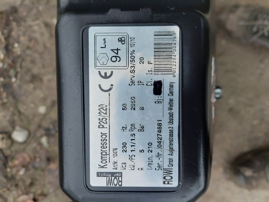 Compresor aer ROWI de 25 litri.