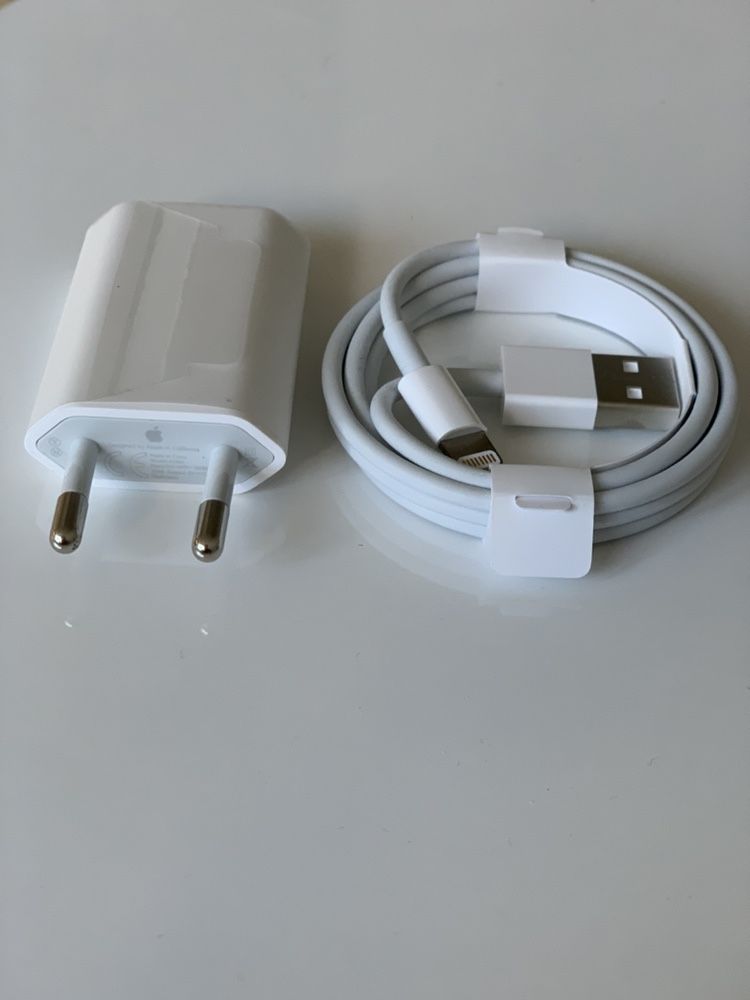 Incarcator 1A si Cablu Usb Nou Iphone 7 8 Plus SE