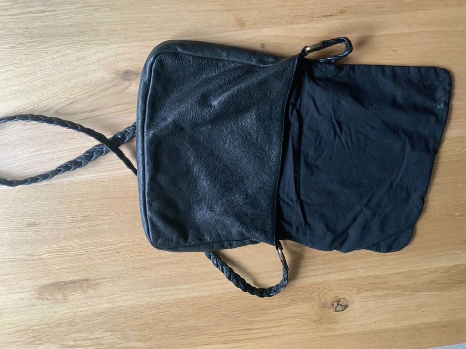 Дамска чанта - лен/естествена кожа