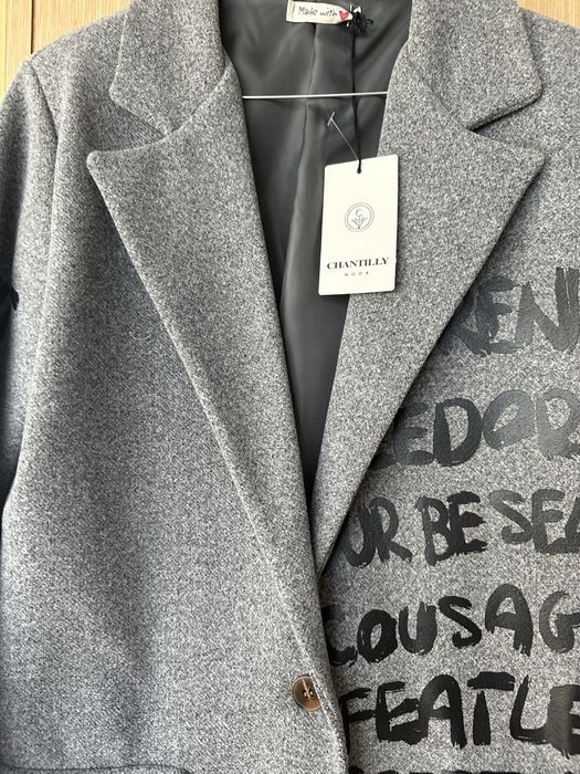 Сиво италианско овърсайз сако