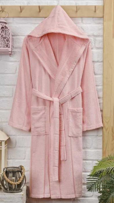 Унисекс халат с качулка за баня, нов Л-ХЛ