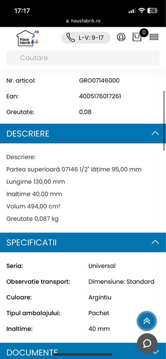 Grohe ( standard cu surub )