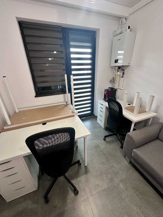 Birou alb cu sertare IKEA Lagkapten / Alex, 120x60 cm, in stare buna