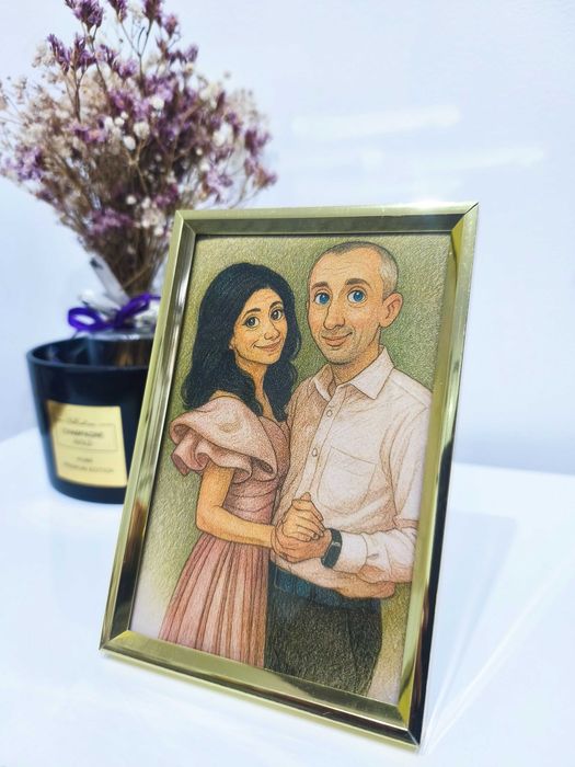 Caricatură in ramă, cadou Crăciun