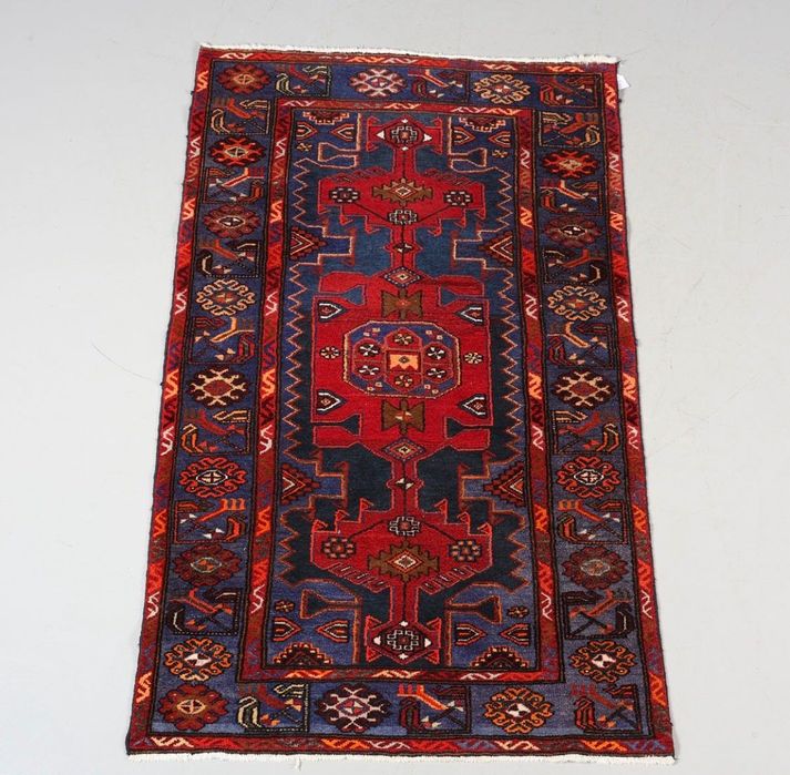 Covor persan Hamadan lucrat manual 127 x 210