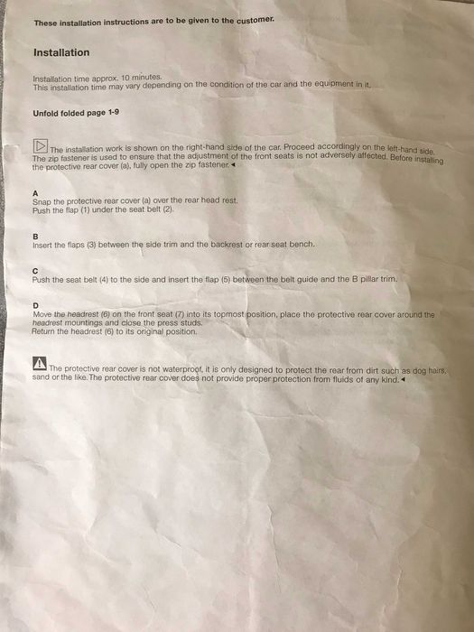 Кожен протектор BMW за задната част на салона на BMW e46/2 - 3 серия