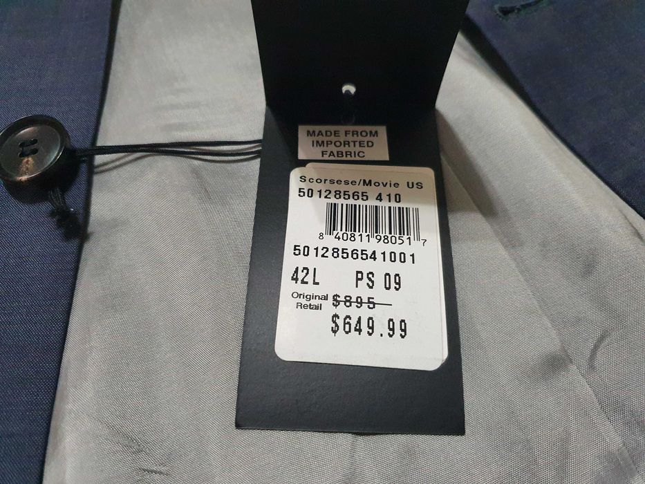 Costum barbati HUGO BOSS model SUPER 130 - MARIME MARE pt pers INALTE!