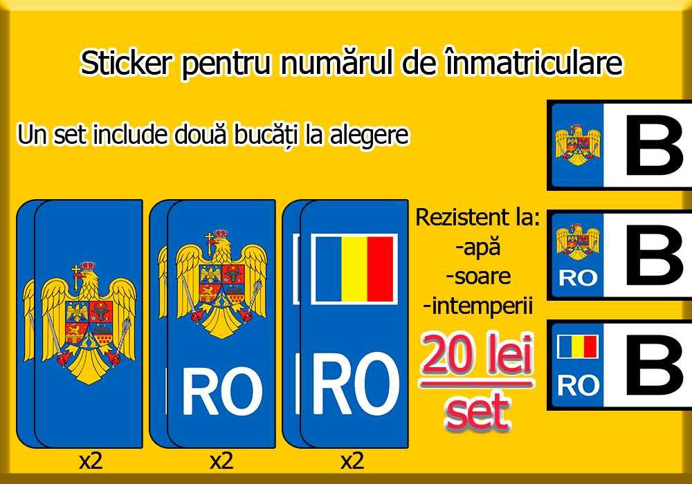 Autocolant Număr Mașină