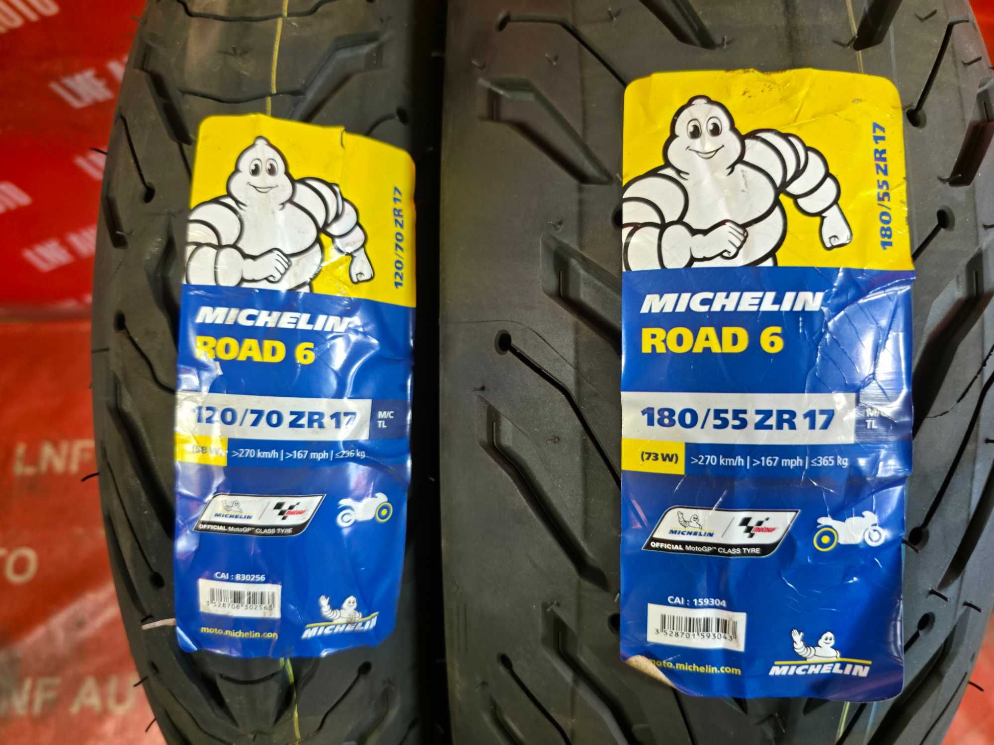 Anvelope MOTO - 120/70/17 - 180/55/17 - Michelin Road 6 NOI DOT 2021
